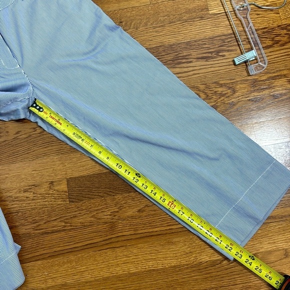 NWT Talbots Blue Striped Wide Leg Cropped Pants Size 8 - Picture 11 of 15